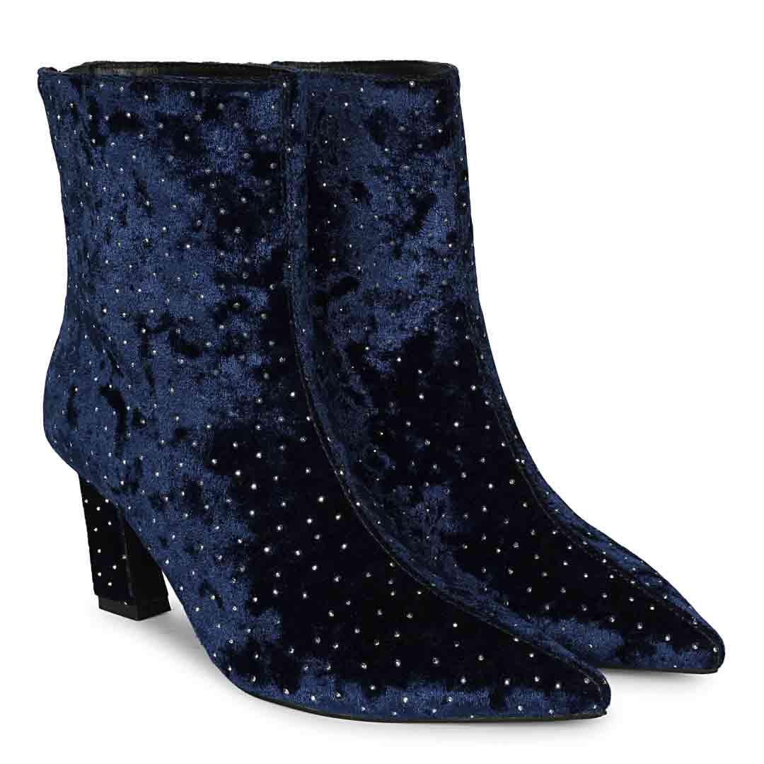 Saint BlueLeather High Ankle Boots