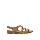 El Naturalista Honey Embellished Leather Block Sandals with Buckle