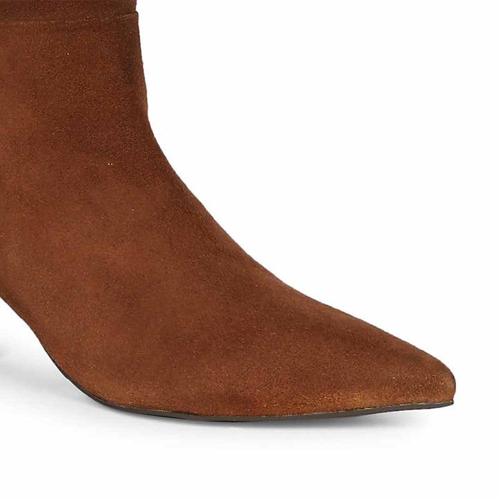 Saint  Chestnut Leather Long Boots