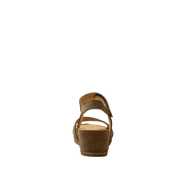 El Naturalista Plume Embellished Leather Block Sandals with Buckle