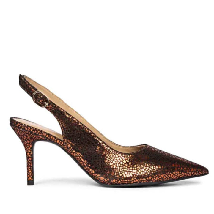 Saint Callie Metallic Bronze Leather Pumps