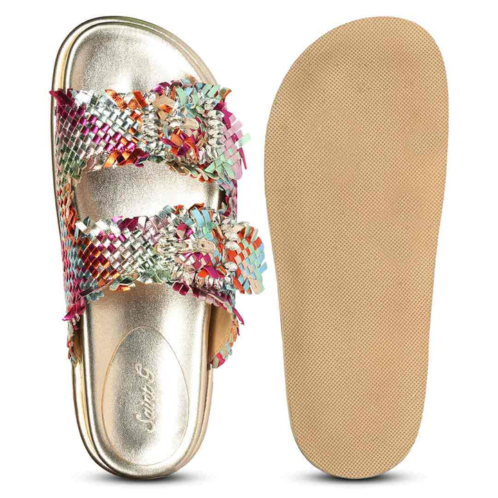 Saint Nuala Diamante Multi Woven Leather Sandals