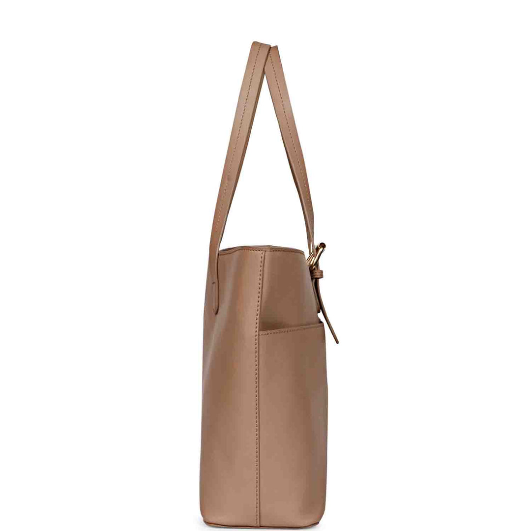 Favore Women Peach Leather Structured Shoulder Bag