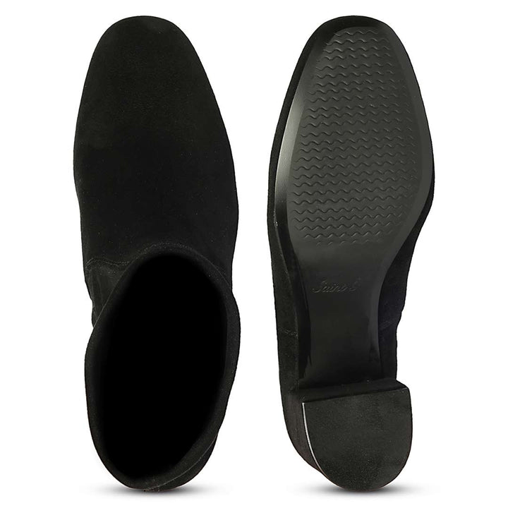 Saint Black Leather High Ankle Boots