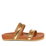 Daniela Tan Leather Footbed Sandals