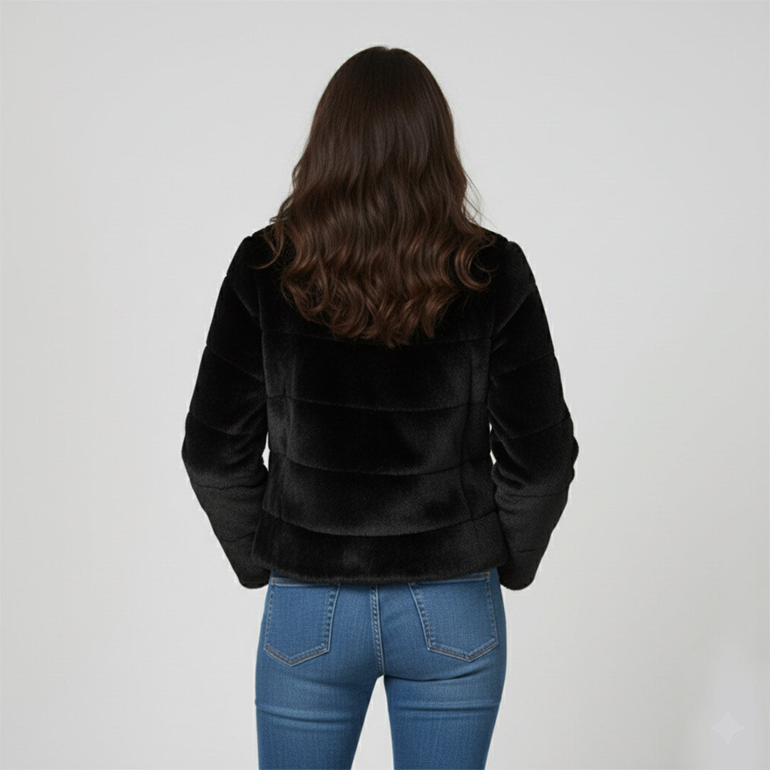 Saint Fernanda Black Fur Women's Jackets