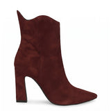 Saint Eliza Burgundy Suede Leather Ankle Boots