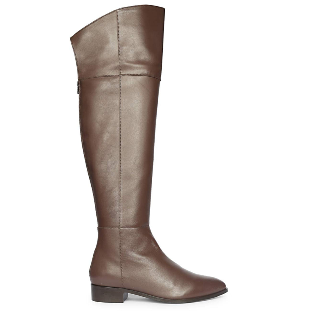 Saint Grace Brown Leather Above The Knee Boots