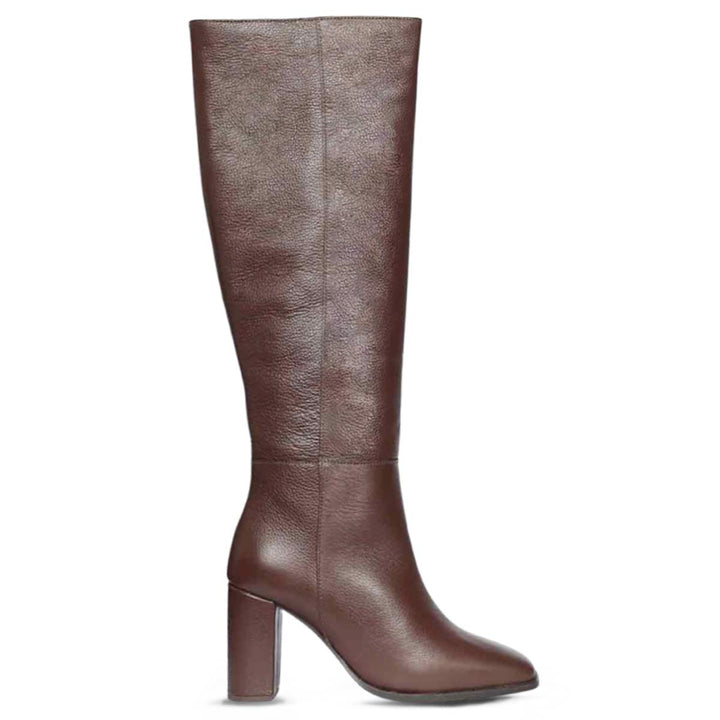 Saint Lia Brown Leather Knee High Slouch Boots