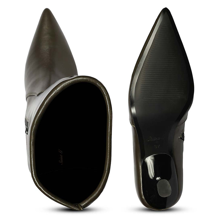 Saint Primrose Olive Stretch Napa Above The Knee Boots