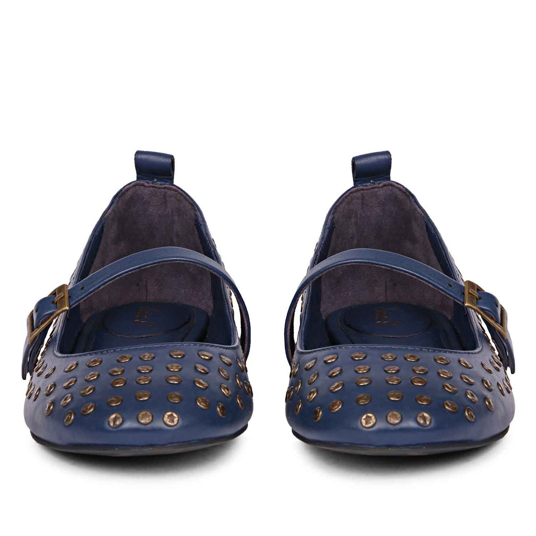Saint Aleah Navy Studded Ballerina