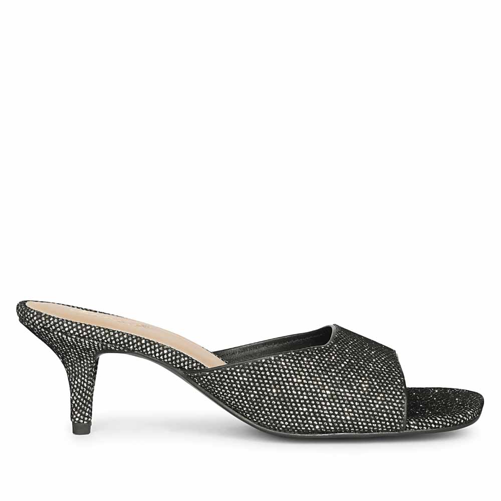 Saint Lorelei Pewter Glitter Kitten Heels