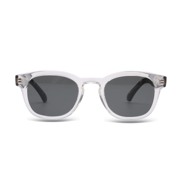 Malibu Noir Crystal Smoke Rectangle Sunglasses