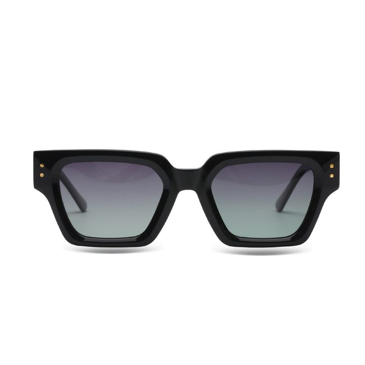 Capri Noir Black Rectangle Sunglasses