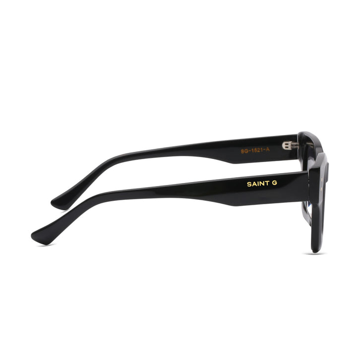 Capri Noir Black Rectangle Sunglasses