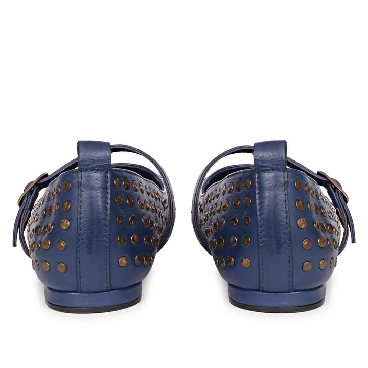 Saint Aleah Navy Studded Ballerina