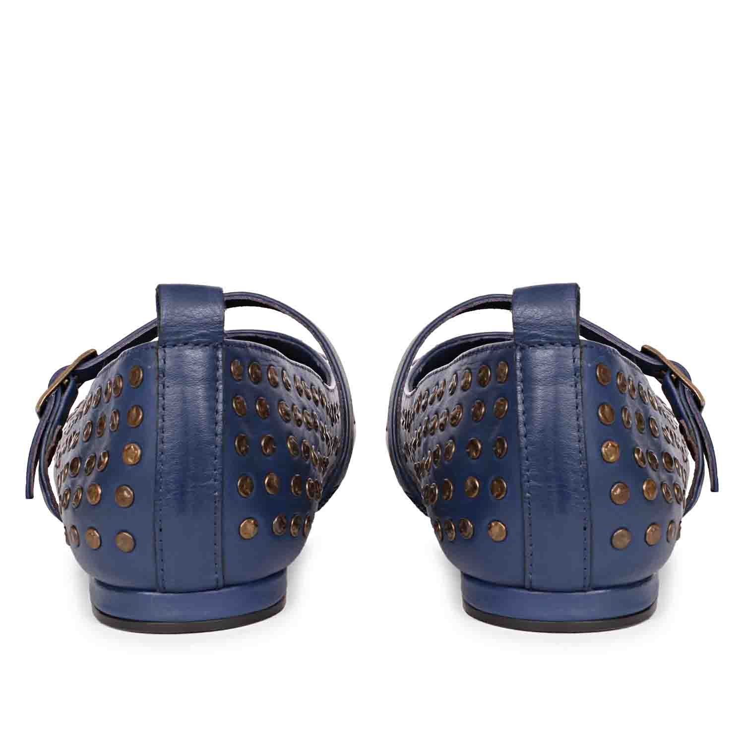 Saint Aleah Navy Studded Ballerina