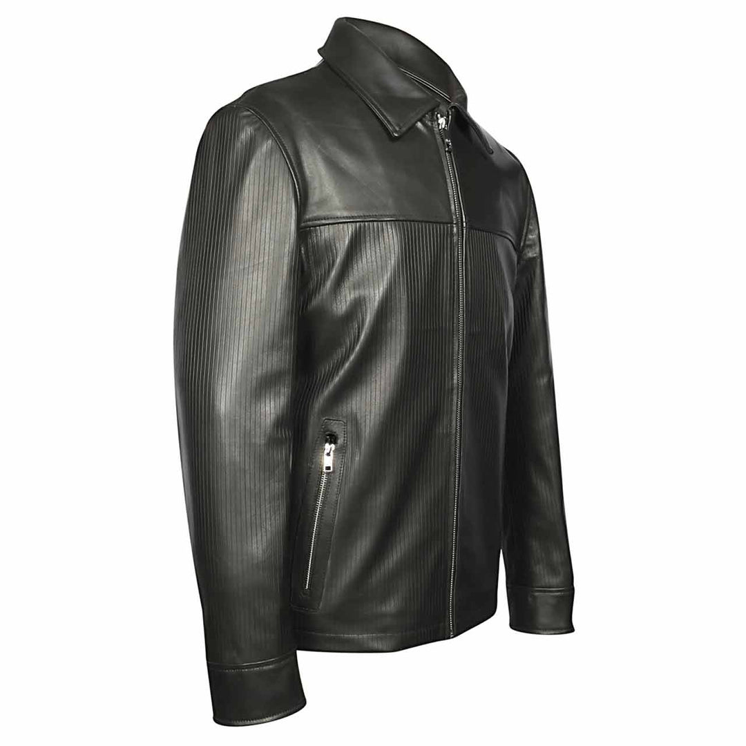 Saint Black Leather Men's Jacket