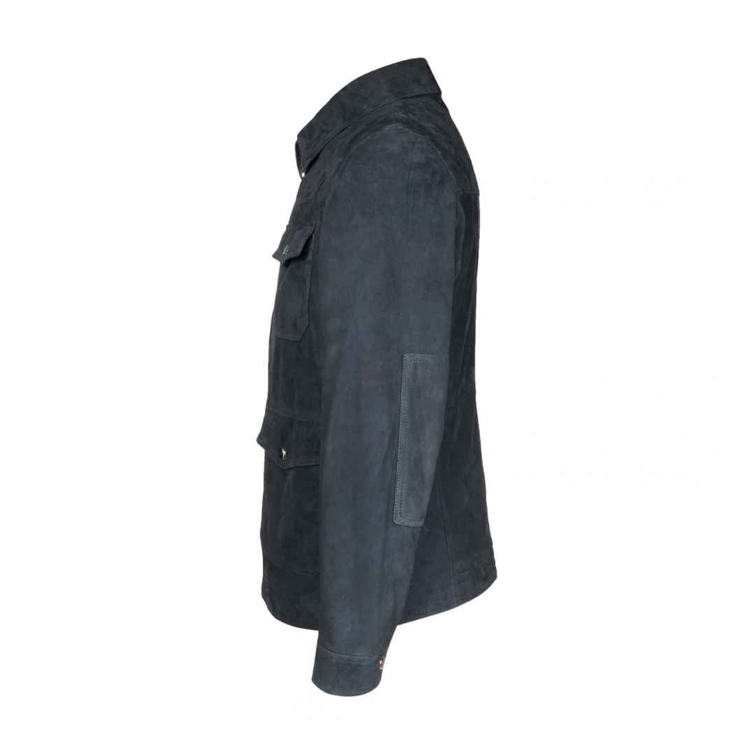 Saint Navy Leather Men's Jacket