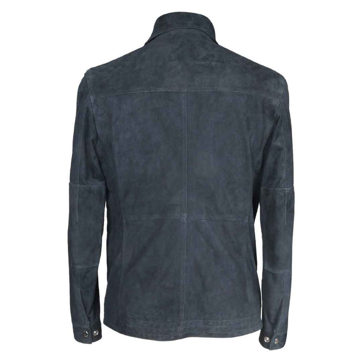 Saint Navy Leather Men's Jacket