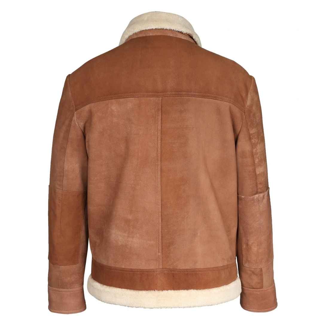 Saint Brown Men Leather Jacket