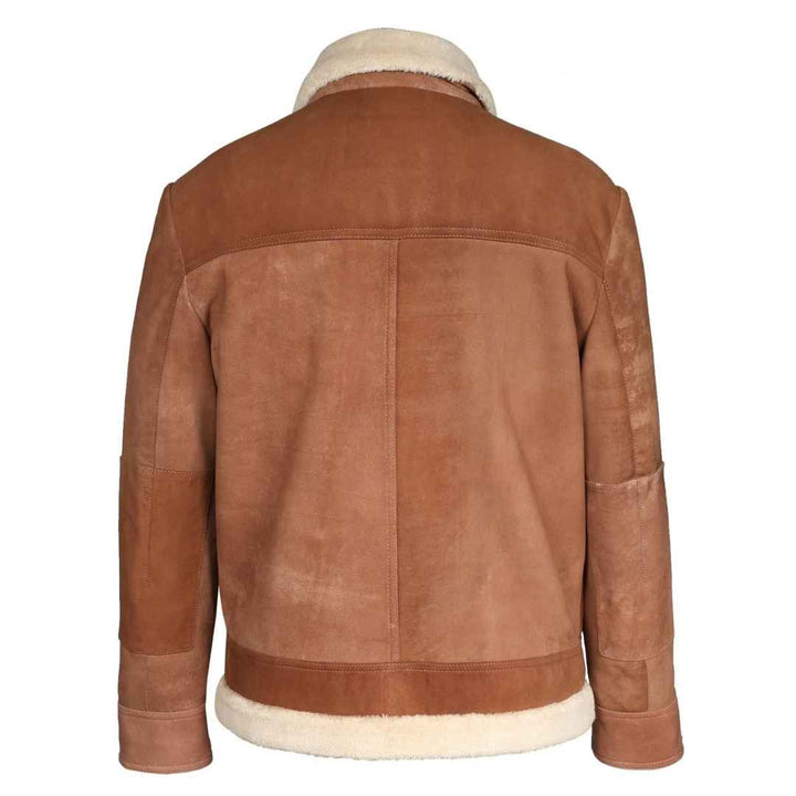 Saint Brown Men Leather Jacket