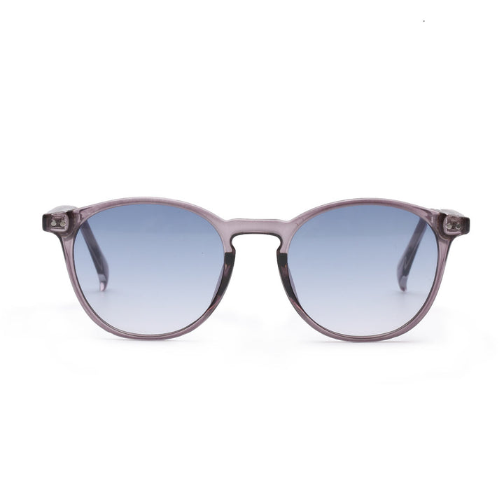 Dusk Crystal Grey Round Sunglasses