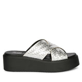 Faelyn Silver Platform Sandals