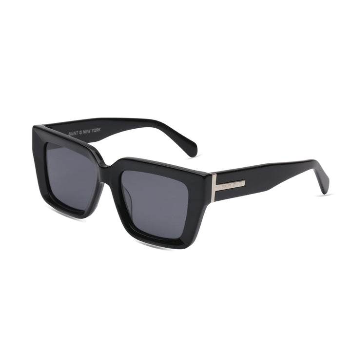 Obsidian Noir Black Sculpted Sunglasses