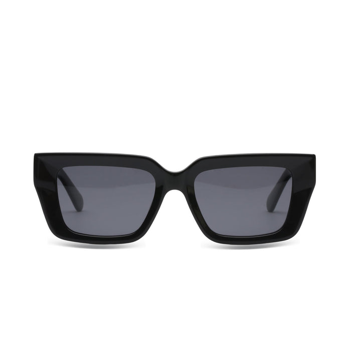 Obsidian Noir Black Sculpted Sunglasses