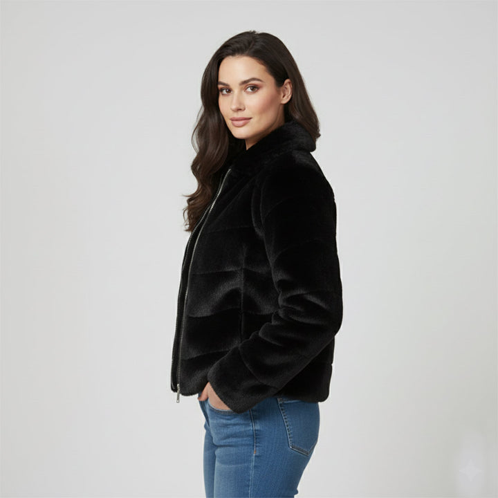 Saint Fernanda Black Fur Women's Jackets