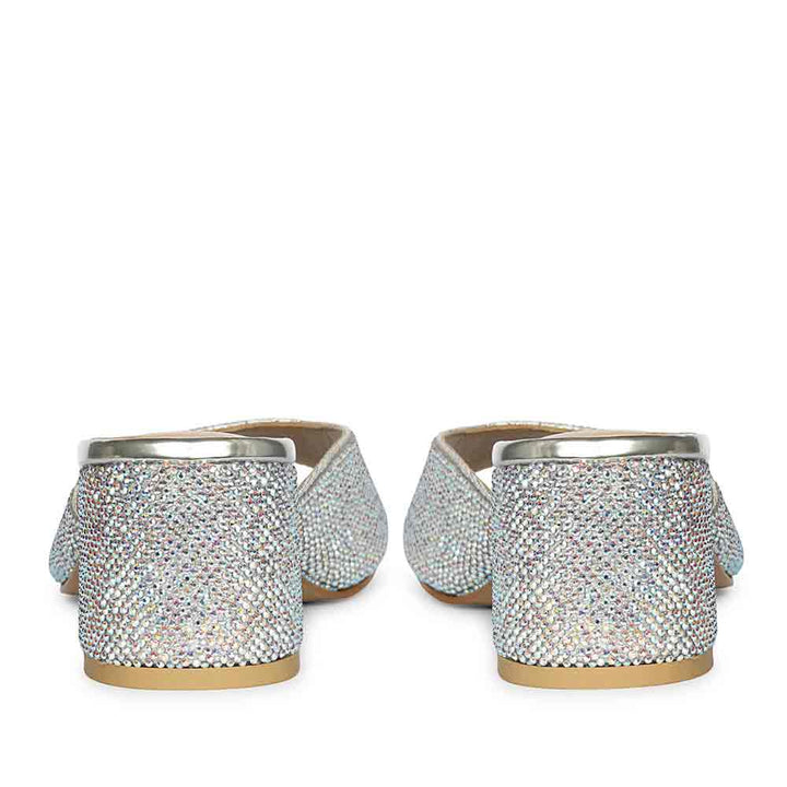Saint Leslie Multi Crystal Silver Heels