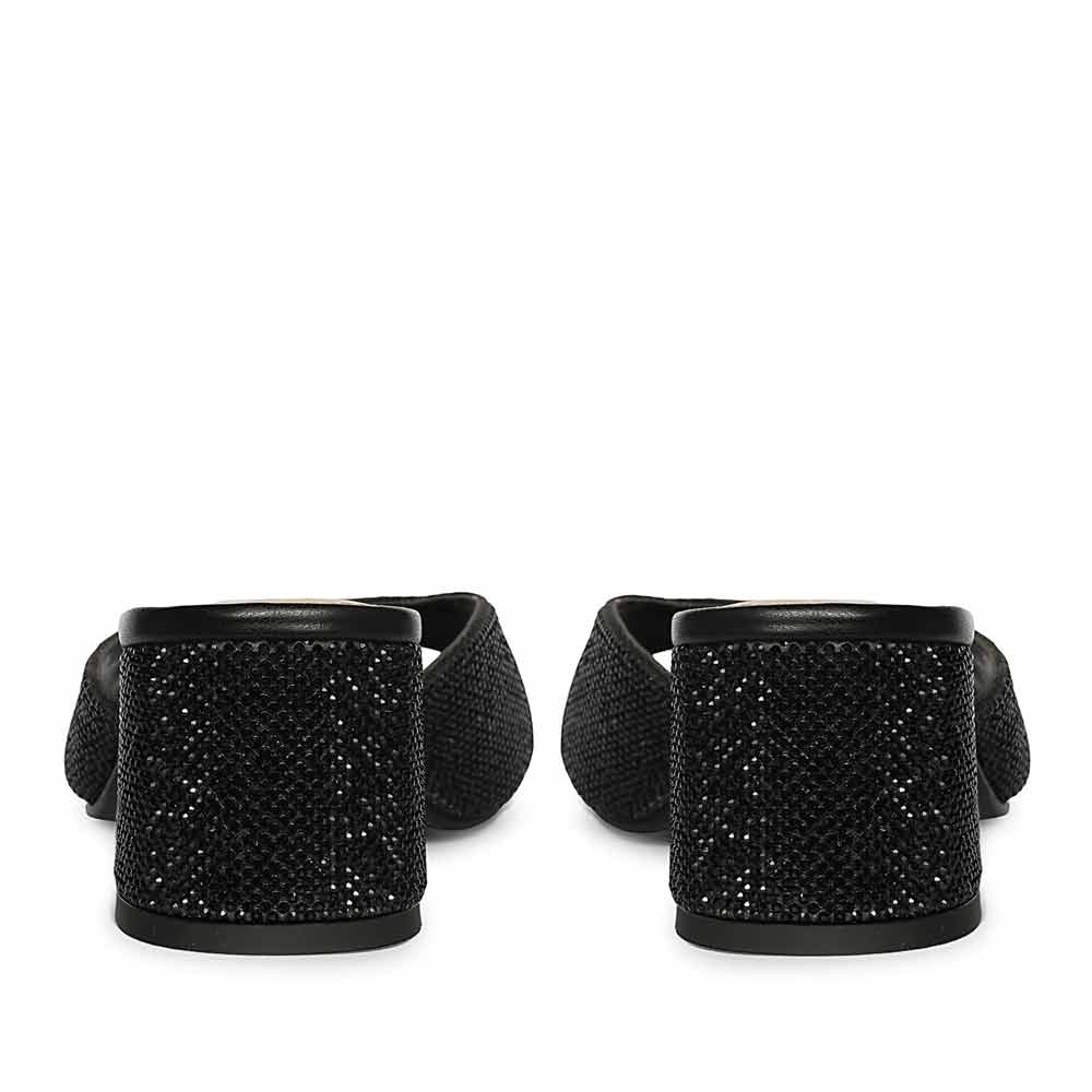 Saint Leslie Black Crystal Heels
