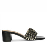 Saint Winnie Stud Embellished Leather Block Heels