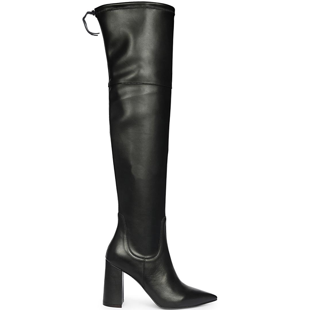 Saint Amara Black Stretch Napa Thigh High Boots – SaintG India
