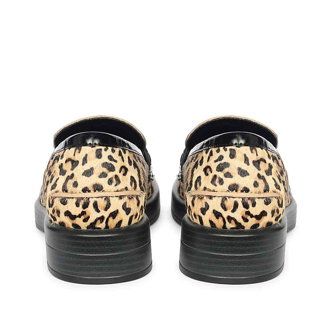 Saint Eve Leo Pony Print Leather Moccasins