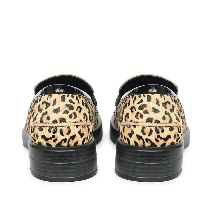 Saint Eve Leo Pony Print Leather Moccasins