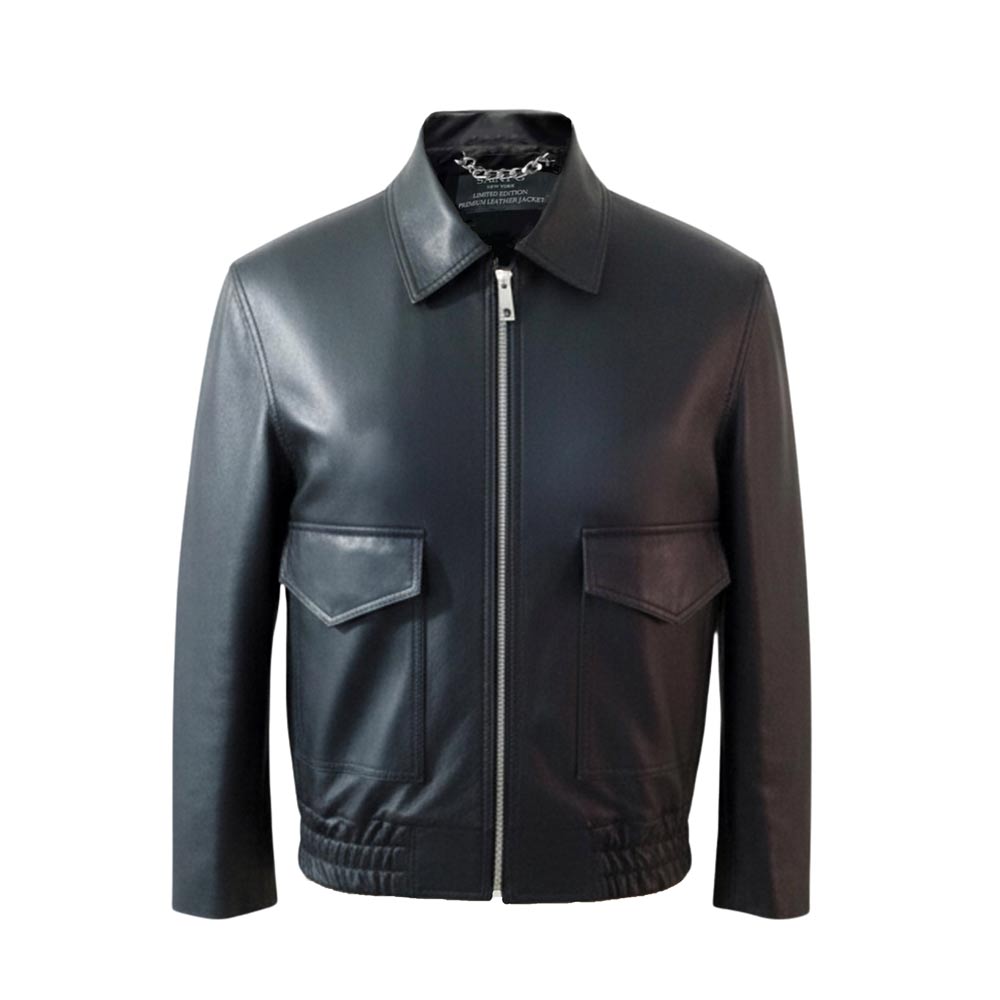 Saint Ginevra Black Leather Women Biker Jackets