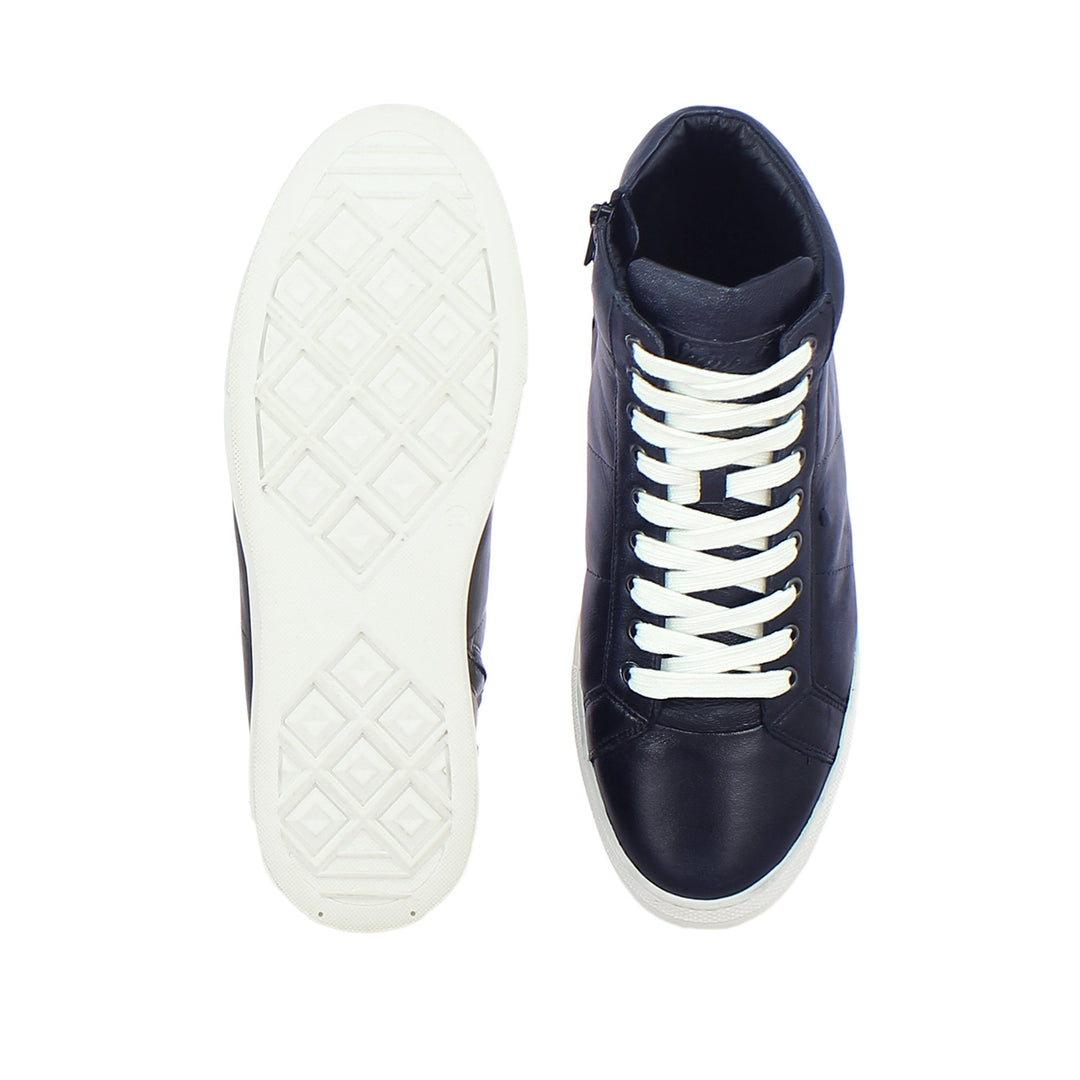 Saint Tesoro Blue Leather Handcrafted Sneakers