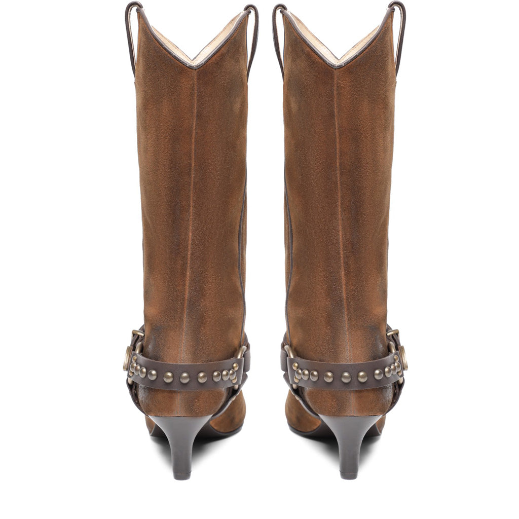 Saint Zoi Tan Leather cowboy Calf Boots