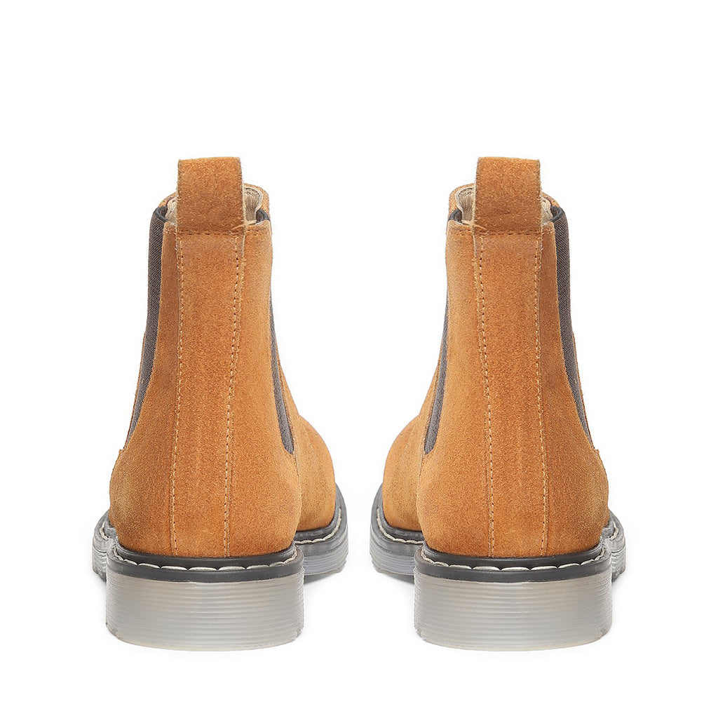 Saint Martha Tan Leather Ankle Boots