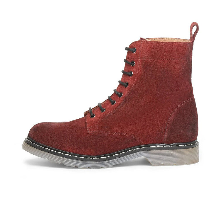 Saint Kiara Red Suede Leather Ankle Boots