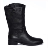 Saint Martina Black Leather High Ankle Boots