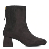 Saint Stellina Grey Suede Leather Back Zipper Block Heel Boots