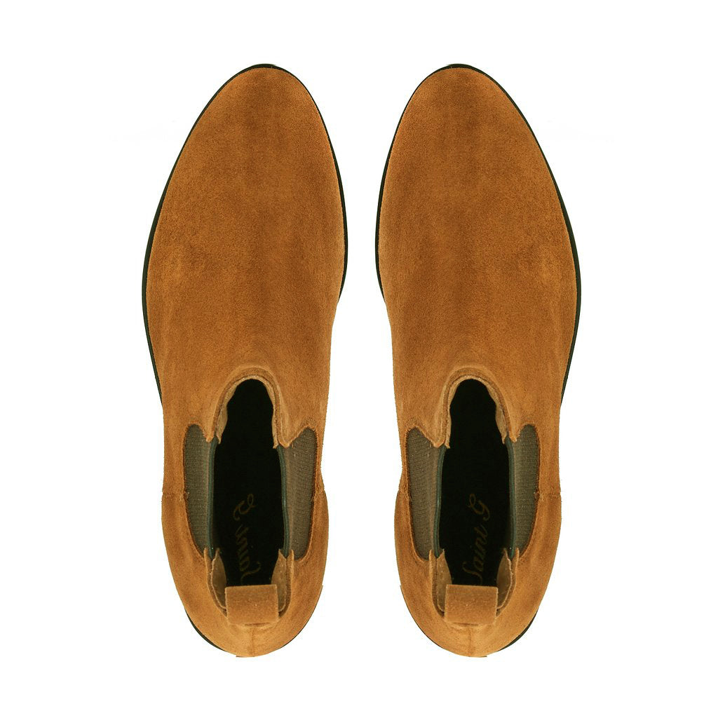 Saint Isa Tan Leather Ankle Boot. - SaintG