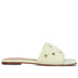 Saint Ludovica Off White Handcrafted Leather Slides