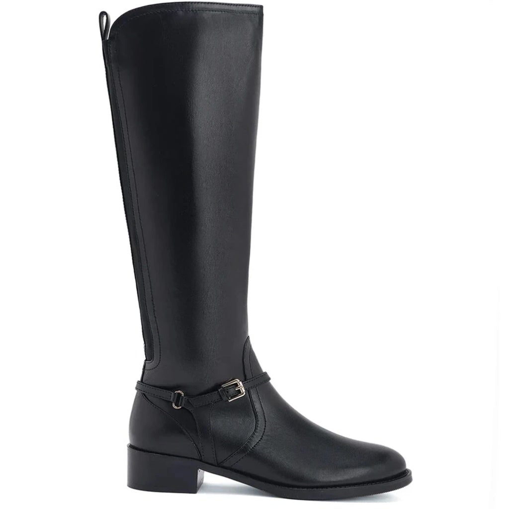 Saint Drusilla Black Leather Knee High Boots - SaintG India