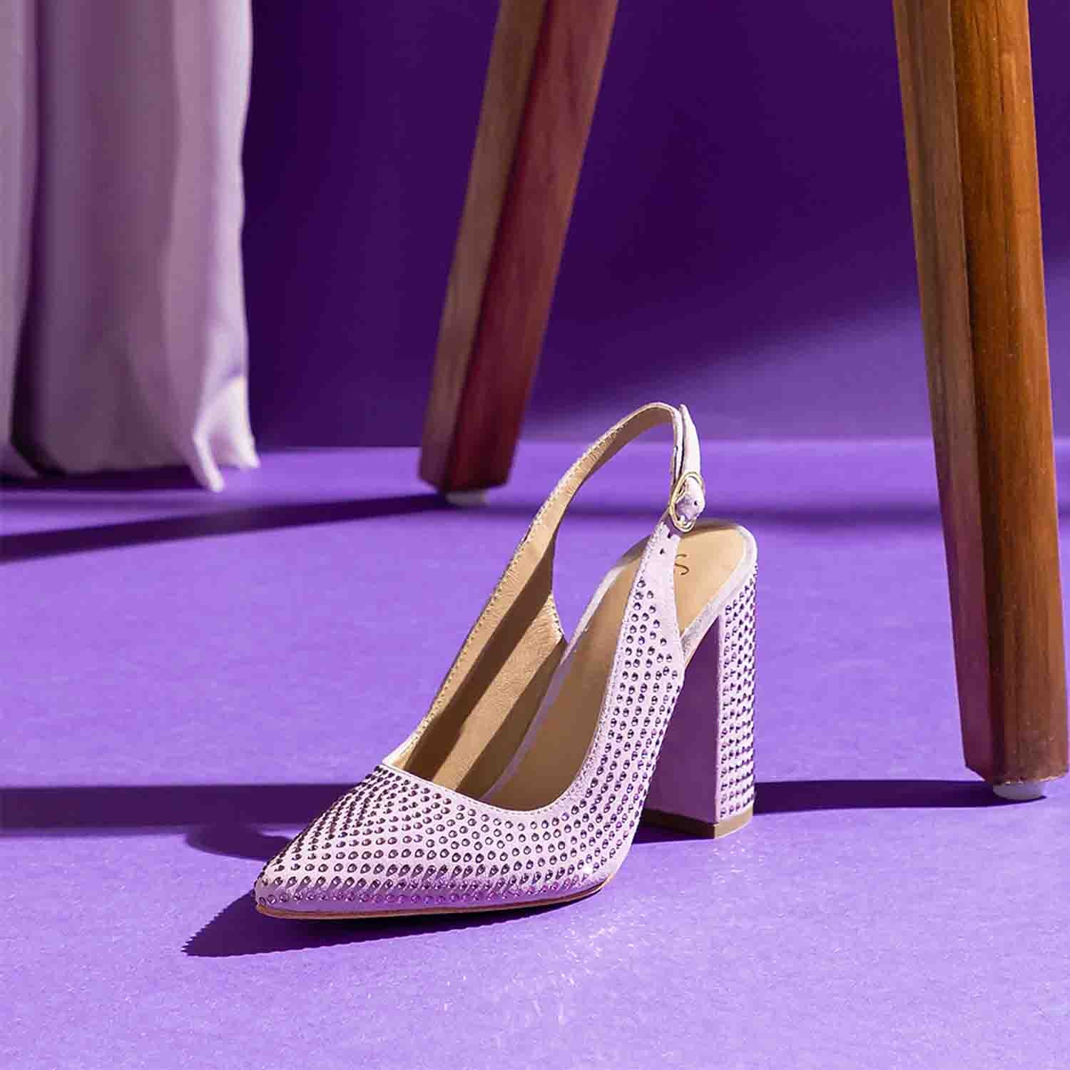 Buy LUNA BLU by Westside Light Mauve Peep-Toe Block Heel Sandals for Online  @ Tata CLiQ