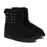 Saint Alessio Black Suede Leather Sung Boots - SaintG