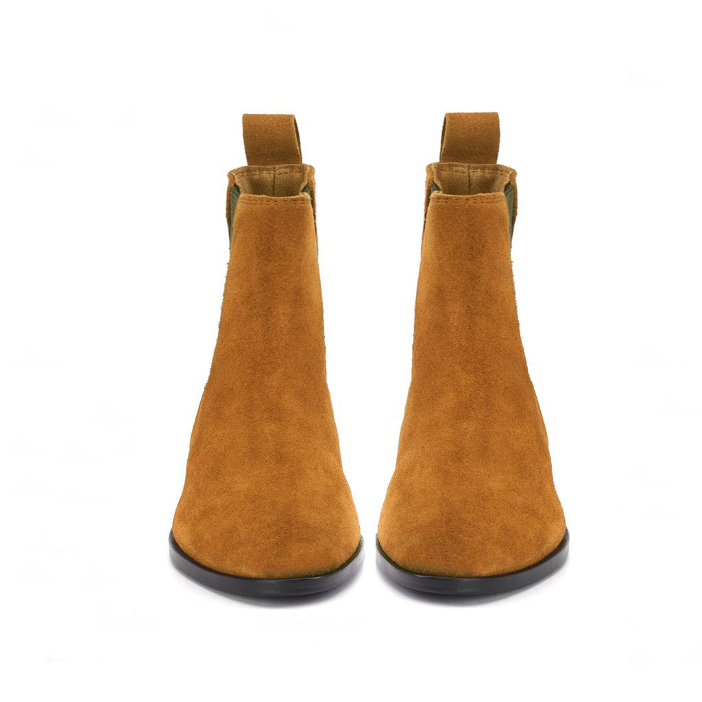 Saint Isa Tan Leather Ankle Boot. - SaintG